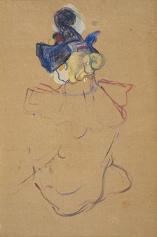 Seated Woman from Behind - Study for "Au Moulin Rouge", 1892. Creator: Henri de Toulouse-Lautrec.