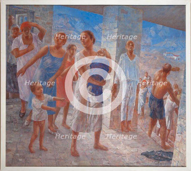 Crimean earthquake, 1927-1928. Creator: Petrov-Vodkin, Kuzma Sergeyevich (1878-1939).