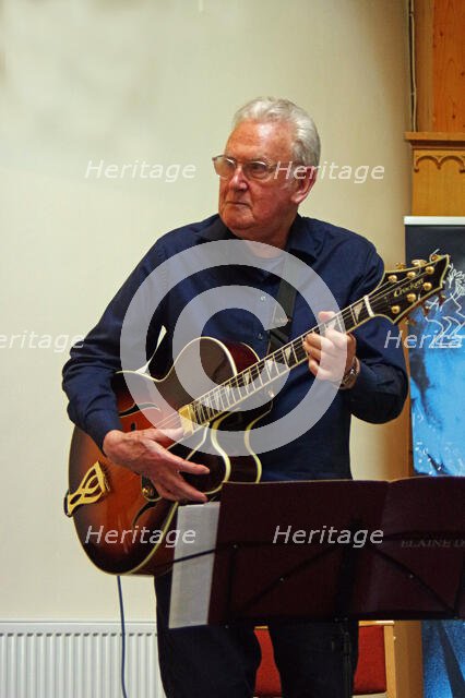Jim Mullen, Elaine Delmar and Friends, National Jazz Archive Fundraiser, Loughton, Essex, 2022. Creator: Brian O'Connor.
