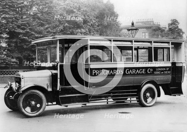 1925 Thornycroft bus for Pritchards garage. Creator: Unknown.