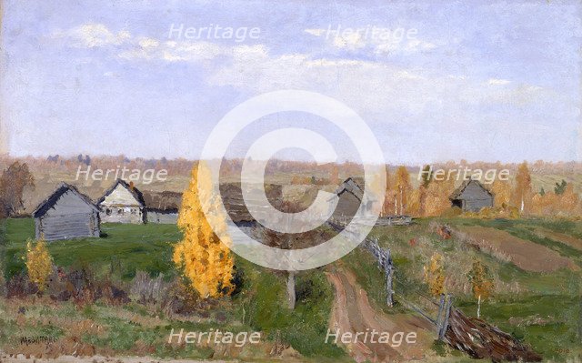 Golden autumn. Slobodka, 1889. Artist: Levitan, Isaak Ilyich (1860-1900)