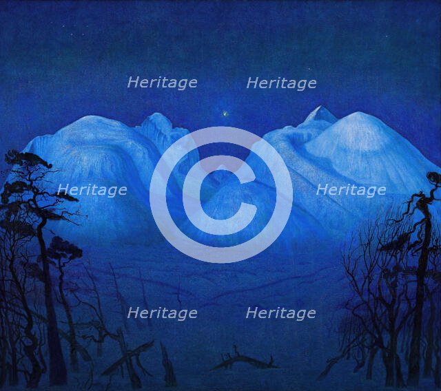 Winter Night in the Mountains, 1914. Creator: Harald Sohlberg.