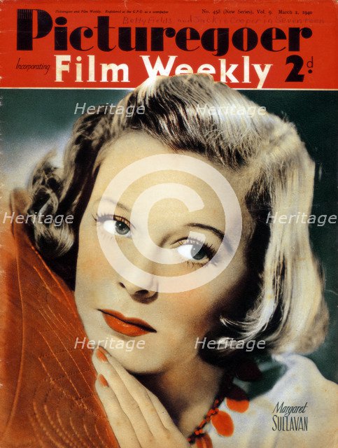 Margaret Sullavan (1909-1960), American actress, 1940. Artist: Unknown