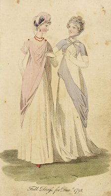 Fashion Plate (Full Dress for Decr. 1798), 1798. Creator: Unknown.