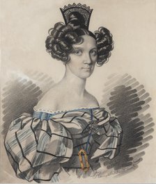 Portrait of Olga Nikolaevna Talyzina, née Zubova (1803-1882), Early 1830s. Creator: Hampeln, Carl, von (1794-after 1880).