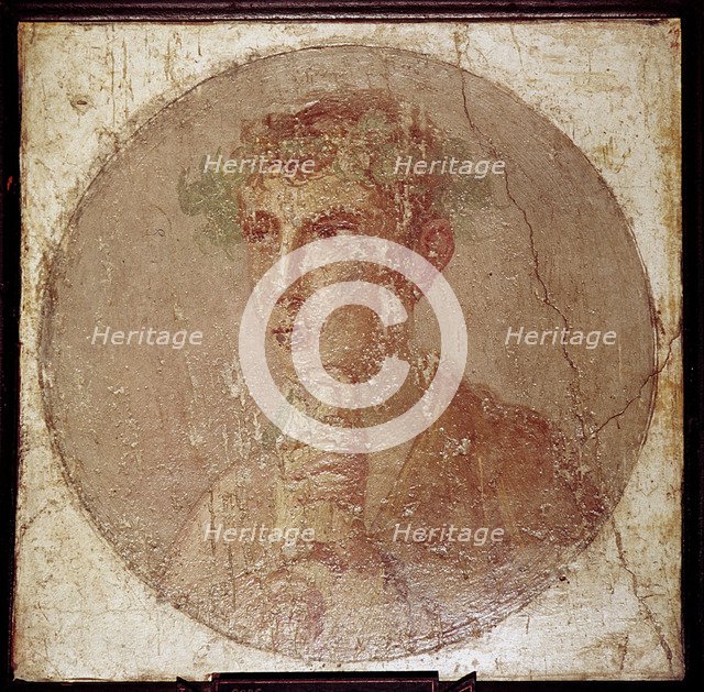 Roman portrait painting of a young man, Pompeii, Italy. Artist: Unknown