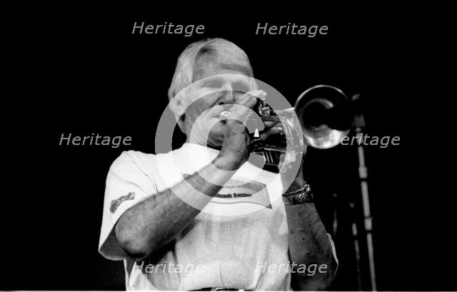 Conte Condoli, Brecon Jazz Festival, Powys, Wales, August 2000. Artist: Brian O'Connor.