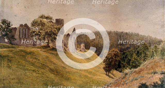 Kildrummy Castle, Aberdeenshire, frequented by Sir Patrick Manson in 1889, 1889. Creator: James Billington Coughtrie.