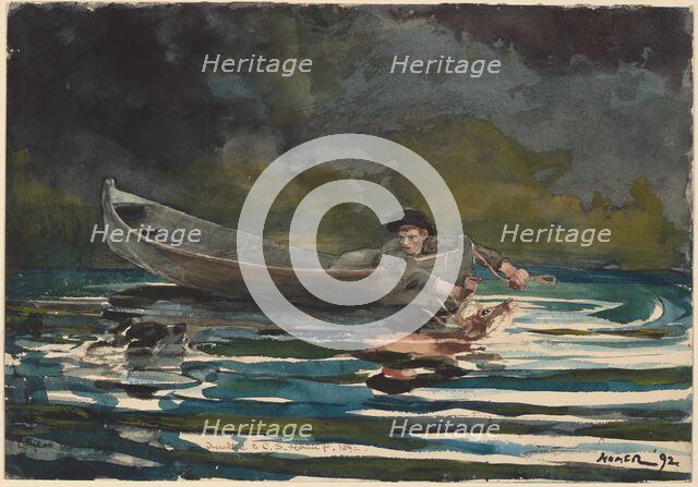 Sketch for "Hound and Hunter", 1891/1892. Creator: Winslow Homer.