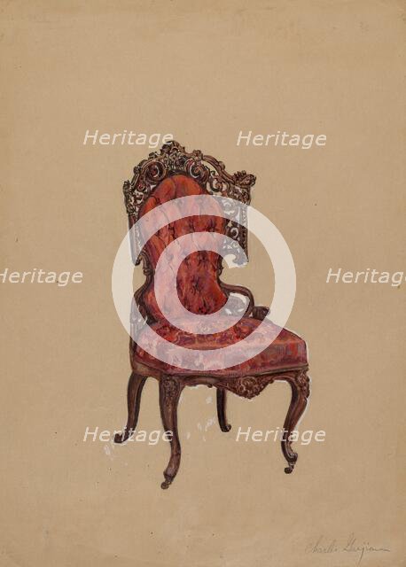 Side Chair, c. 1936. Creator: Charles Garjian.