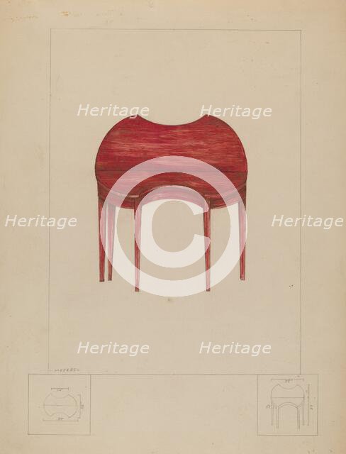 Card Table, c. 1936. Creator: Henry Meyers.