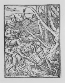 Adam digging, from The Dance of Death, ca. 1526, published 1538. Creator: Hans Lützelburger.