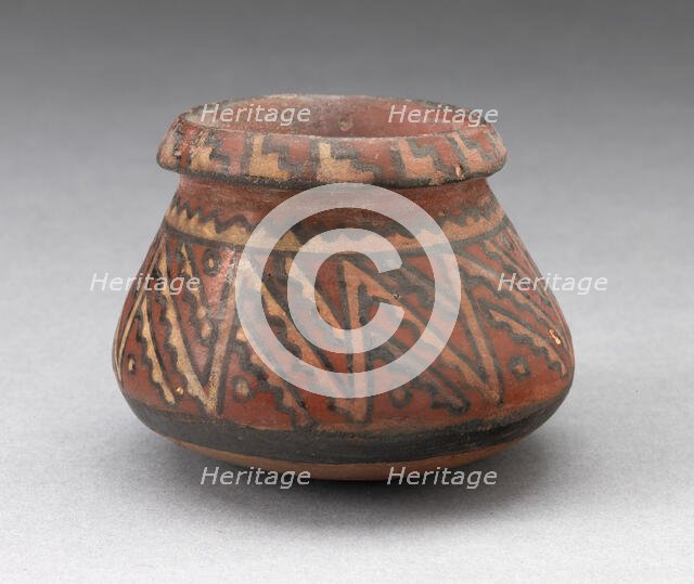 Miniature Jar with Textile-Like Geometric Pattern, A.D. 1450/1532. Creator: Unknown.