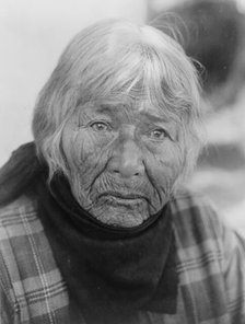 Aged Pomo woman, c1924. Creator: Edward Sheriff Curtis.