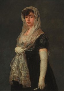 Young Lady Wearing a Mantilla and Basquina, c. 1800/1805. Creator: Francisco Goya.