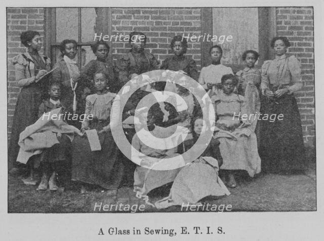 A Class in Sewing, E. T. I. S., 1903. Creator: Unknown.