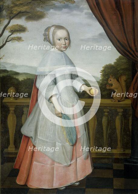 Portrait of Elisabeth van Oosten (1660-1714), as a Child, 1663. Creator: Willem Jansz. Ploy.