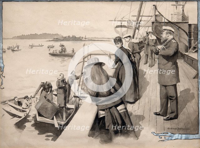 Trip of Alexander III in the Gulf of Finland, 1883-1888. Artist: Berndtson, Gunnar Fredrik (1854-1895)