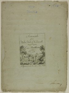Serenade for Violin, Viola and Cello, composed by Ludwig von Beethoven, c. 1801. Creator: Jean André.