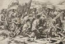 Battle Scene, c1526. Creators: Giovanni Jacopo Caraglio, Raphael.