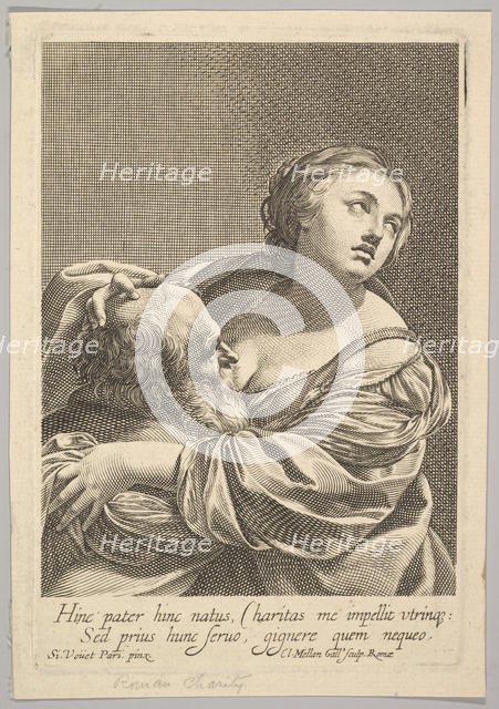 Roman Charity (La Charité romaine). Creator: Claude Mellan.