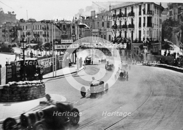 Action from the Monaco Grand Prix, 1929. Artist: Unknown