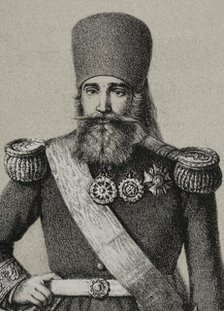 Ahmad I ibn Mustafa, (1806-1855), Bey of Tunisia from 1837 to 1855, 1852. Detail.  Creator: Julio Donón.