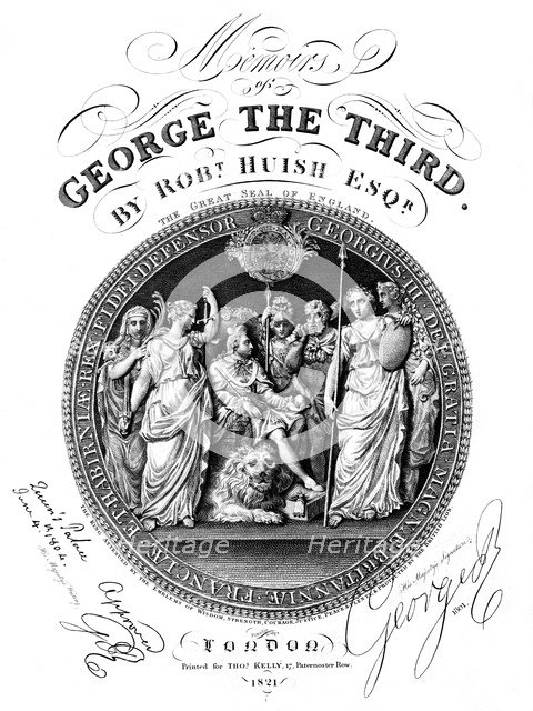 Memoirs of George III, by Robert Huish, 1821. Artist: Eldridge