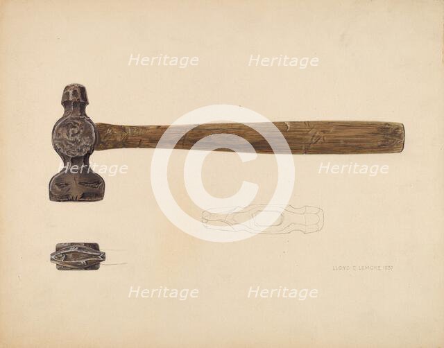 Fish Marker, 1937. Creator: Lloyd Charles Lemcke.