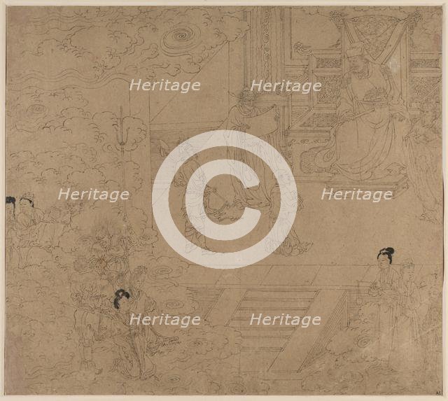 Album of Daoist and Buddhist Themes: Kings of Hells: Leaf 32, 1200s. Creator: Unknown.