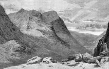 "Mountain Gloom - the Pass of Glencoe", by A.P. Newton in the Exhibition of the Wate..., 1860. Creator: M. Jackson.