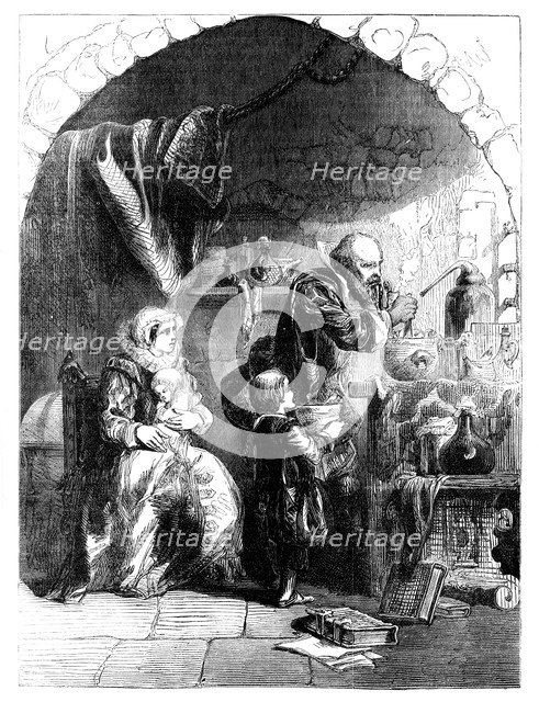 Sir Walter Raleigh (1554-1618) in prison, c1902. Artist: Unknown