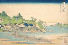 Enoshima in Sagami Province (Soshu Enoshima), from the series Thirty-six Views of M..., ca. 1830-32. Creator: Hokusai.