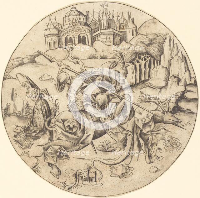 Saint George and the Dragon, c. 1465/1470. Creator: Israhel van Meckenem.