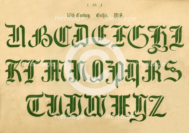 '16th Century. Gothic. MS', 1862. Artist: Unknown.