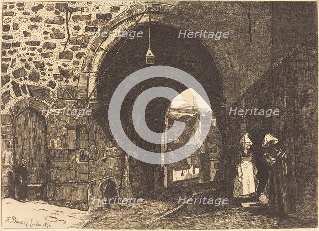 The gate of St Malo in Dinan (La Porte de St Malo à Dinan), 1871. Creator: Francois Bonvin.