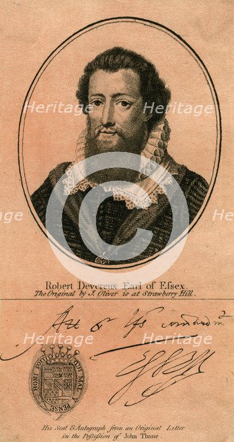 Robert Devereux, 2nd earl of Essex. Artist: Unknown
