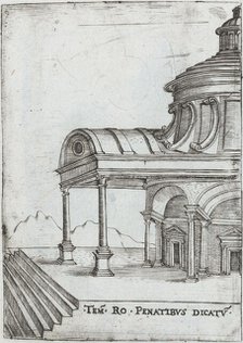 Pinaculu Termar, from a Series of Prints depicting (reconstructed) Building..., Plate ca. 1530-1550. Creator: Master GA.