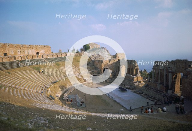 A Greco-Roman theatre at Taormina in Sicily, 2nd century. Artist: Unknown