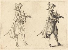 Violinist, c. 1617. Creator: Jacques Callot.