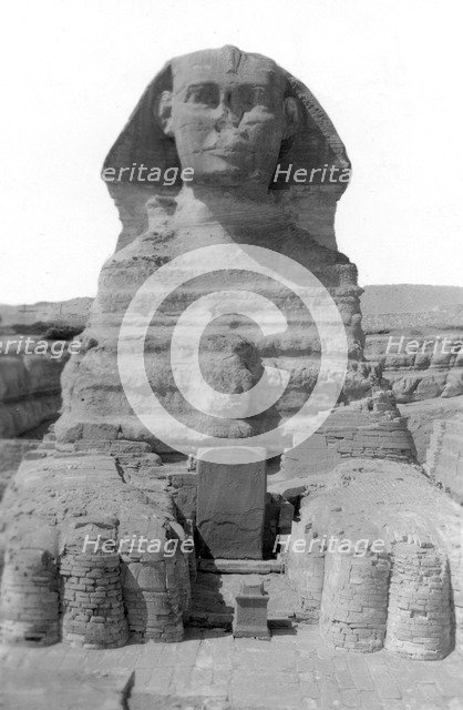 The Great Sphinx of Giza, Egypt, May 1949. Artist: Unknown