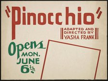 Pinocchio, [193-]. Creator: Unknown.