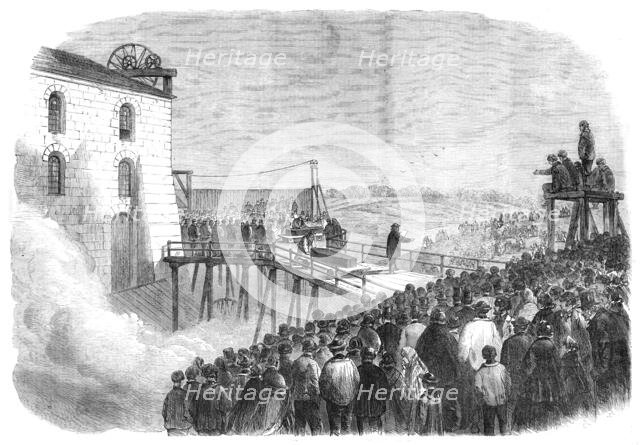 The Fatal Accident at New Hartley Colliery: removal of the coffins containing the bodies, 1862. Creator: Unknown.