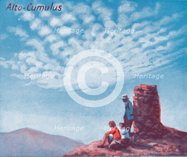 'Alto-Cumulus - A Dozen of the Principal Cloud Forms In The Sky', 1935. Artist: Unknown.