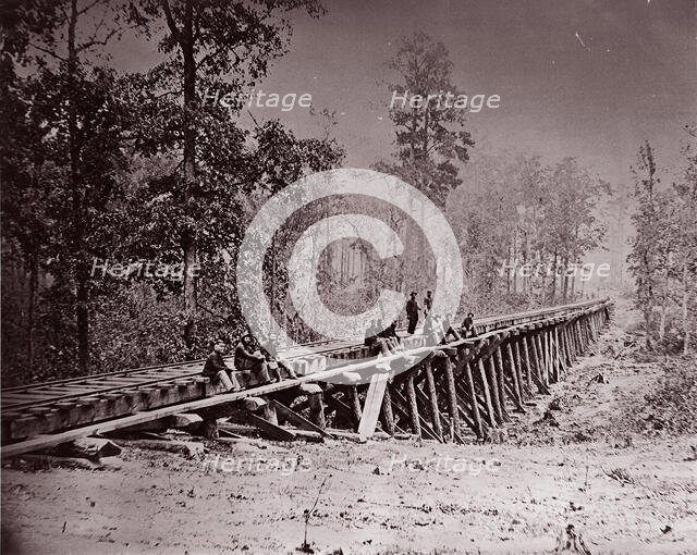 Bridge. U.S. Military Railroad at City Point, 1861-65. Creator: Andrew Joseph Russell.