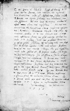 Letter from Martin Luther to Thomas Cromwell, 1536. Creator: Martin Luther.
