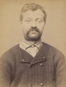 Vaury. Charles, Joseph. 43 (ou 44) ans, né le 31/3/59 à Sedan. Mécanicien. Anarchiste. 16/..., 1894. Creator: Alphonse Bertillon.