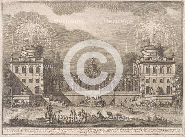 The Seconda Macchina for the Chinea of 1763: The Grape Harvest, 1763. Creator: Giuseppe Vasi.