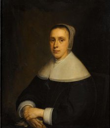 Portrait of Elisabeth Vervoorn (1617-57), 1650. Creator: Cornelius Janssen van Ceulen.