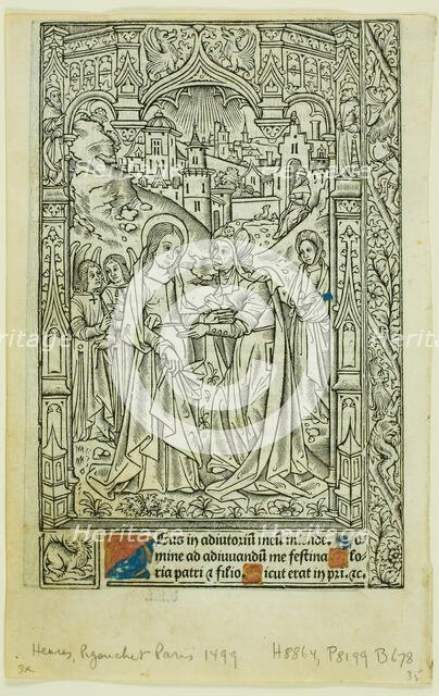Visitation, from Book of Hours, n.d. Creator: Philippe Pigouchet.